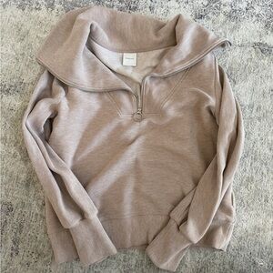 Varley Half-Zip Pullover Sweater - Taupe